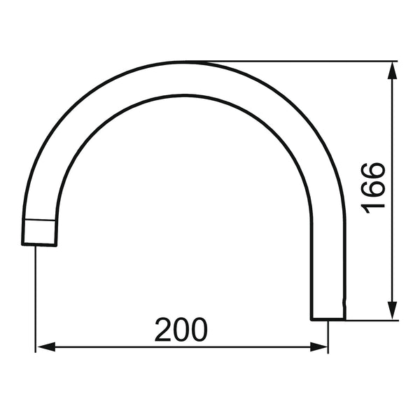 Mora draaibare C-uitloop voor MMIX W5 en Mora Cera W5 wandkranen, chroom 459555