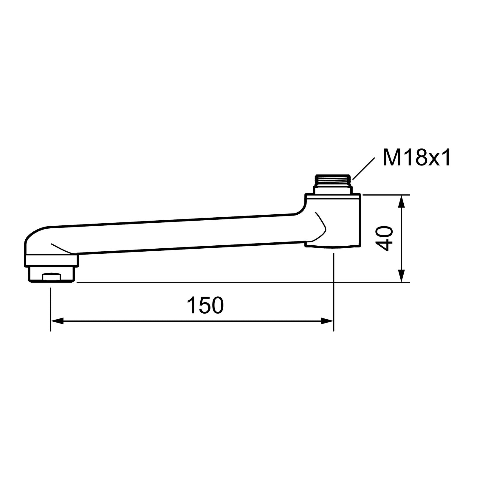 Mora zelflozende uitloop voor Mora Tronic WMS wandkranen, chroom 459558