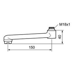 Mora zelflozende uitloop voor Mora Tronic WMS wandkranen, chroom 459558