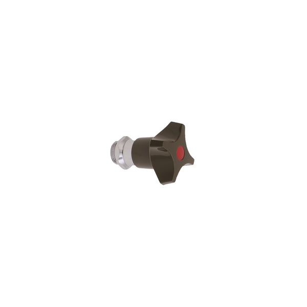 Mora kraanbovendeel M20x1,5 met olijfgroene kunststof knop, warm water 600241