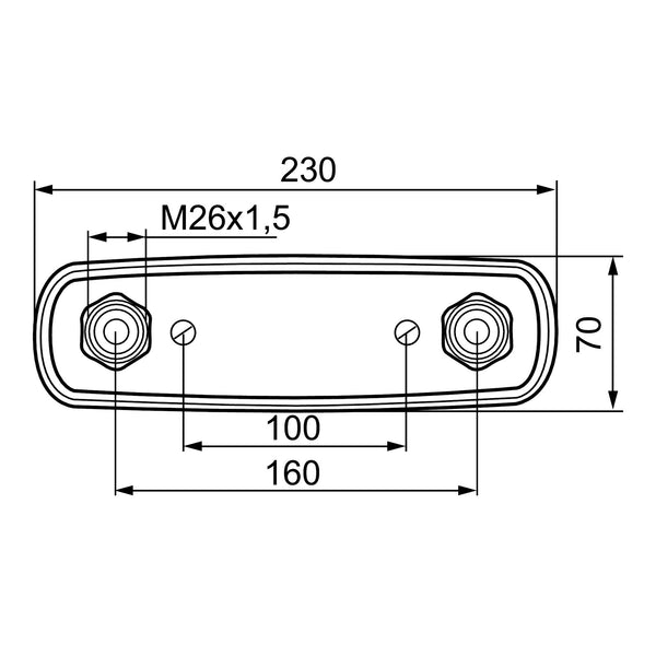 Mora Fix muurplaat hartmaat 160 mm voor koperleiding 15 mm, chroom 630202