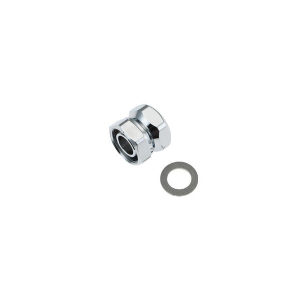 Mora overgangskoppeling G3/4 binnendraad naar M26x1,5 binnendraad, chroom 630401.AE
