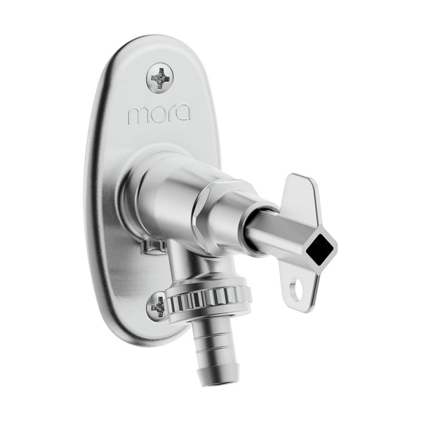 Mora Garden II vorstvrije buitenkraan met sleutel en metalen greep, L=300 mm, chroom