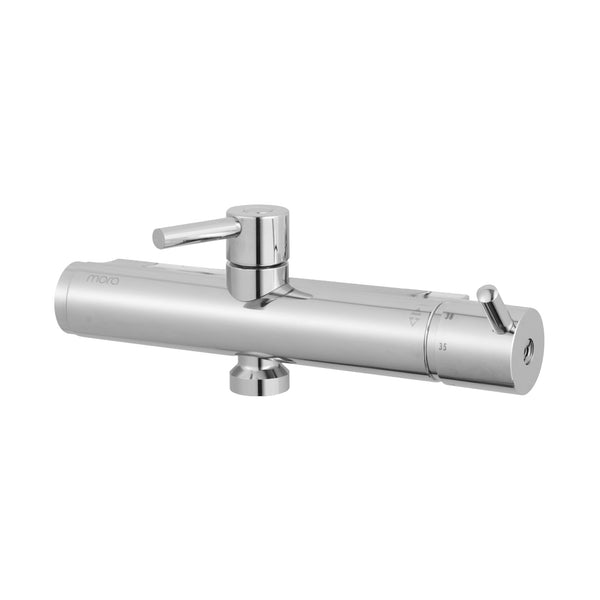 Mora Safe thermostatische ziekenhuiskraan met thermische desinfectie en S-koppelingen, chroom