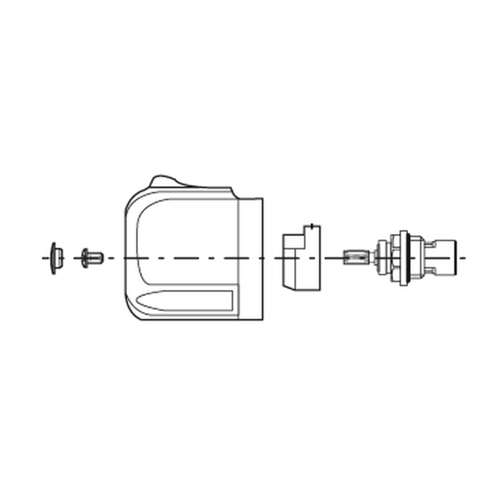 Mora open/dicht-kraanbovendeel ECO met greep voor Mora Cera thermostaatkranen 708240.AE