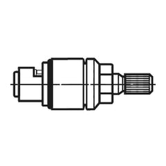 Mora aan/uit-bovendeel M22x1, 90°, voor Mora Izzy thermostaatkranen 708758.AE