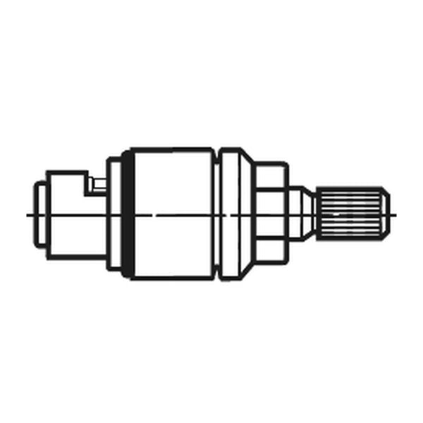 Mora aan/uit-bovendeel M22x1, 90°, voor Mora Izzy thermostaatkranen 708758.AE