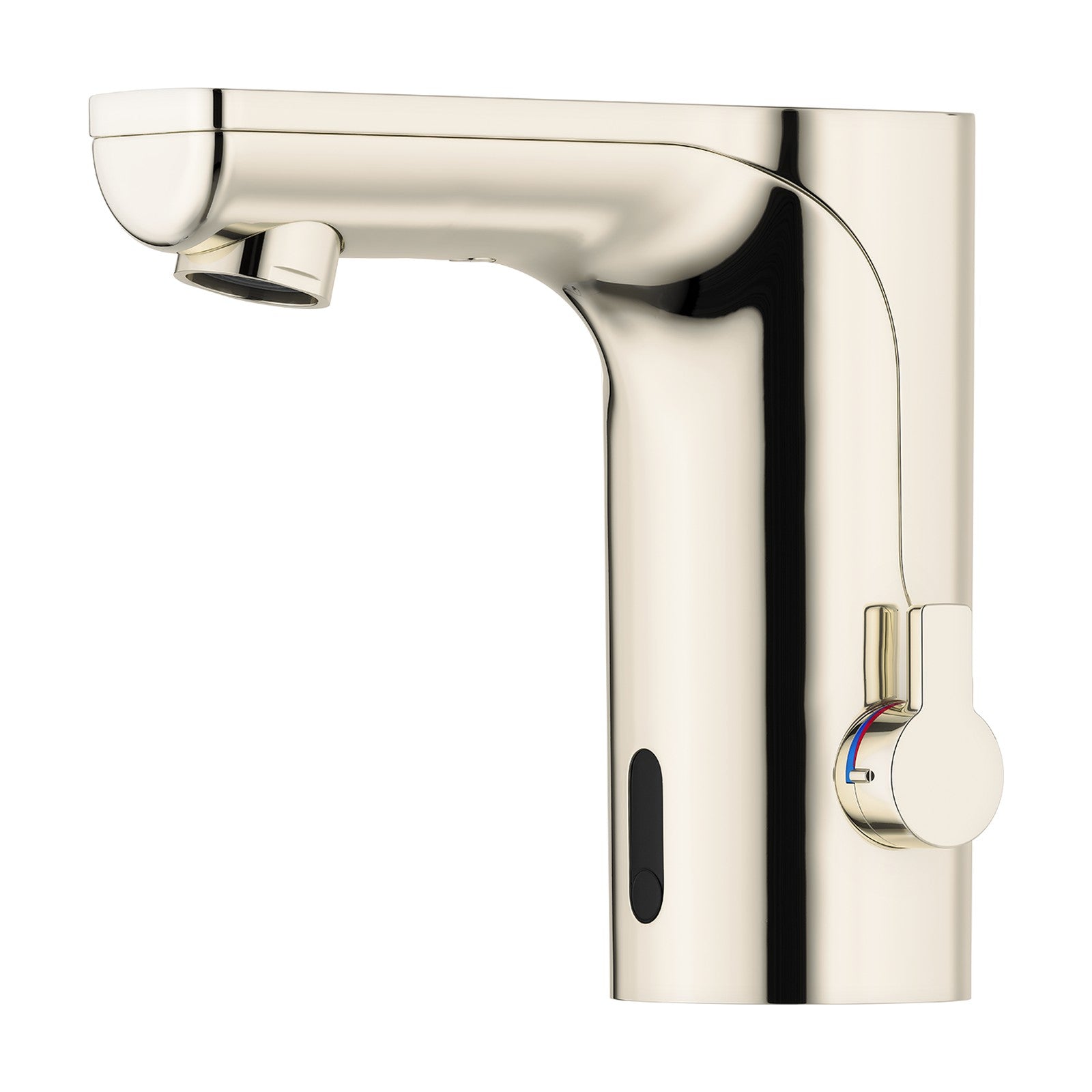 Mora MMIX Tronic elektronische wastafelkraan met temperatuurknop, batterijvoeding, champagne PVD