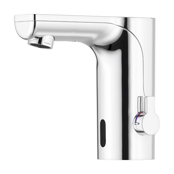 Mora MMIX Tronic WMS elektronische wastafelkraan met temperatuurknop, netvoeding, chroom