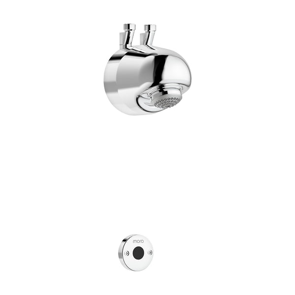 Mora Tronic Compact WMS douche thermostatisch, netvoeding, met montageplaat en verlengkabel 10 m, ch