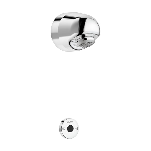 Mora Tronic Compact WMS douche thermostatisch, netvoeding, aansluiting achter PEX 16, verlengkabel 1