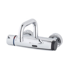 Mora Tronic WMS thermostatische ziekenhuiskraan met vaste uitloop, batterijvoeding, hartmaat 150 mm,