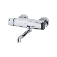 Mora Tronic WMS wand-wastafelkraan met mengventiel, zelflozende uitloop, batterijvoeding, hartmaat 1