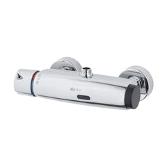 Mora Tronic WMS elektronische douchethermostaat, aansluiting boven, batterijvoeding, hartmaat 150 mm
