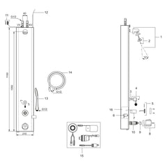 Mora sproeiplaat voor Mora tronic douchepanelen 729303.AE