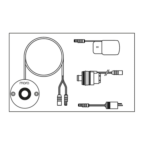 Mora Tronic compact onderdelenset: drukknop, batterijset, magneetventiel en overgang oud-nieuw 72943