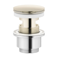 Mora wastafelafvoer met drukplug (push-down), met overloop, champagne PVD
