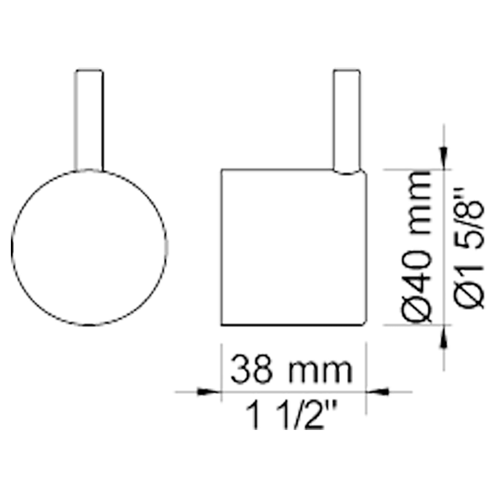VOLA greep voor duo knop kranen (40mm) NR17
