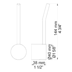 VOLA greep voor duo knop kranen (40mm) NR17