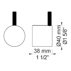 VOLA Omstelknop voor 400 en 800 (40mm) NR19 / NR19G