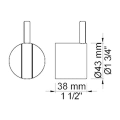 VOLA greep met huls (43mm) voor 2100, 2100X, 2200, 2300 en 2400 NR21