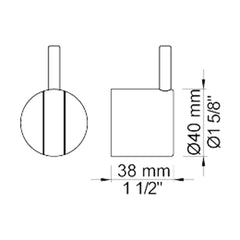VOLA greep met huls (40mm) voor 100, 100X, 200, 300 en 400 NR28