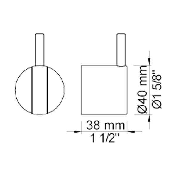 VOLA greep met huls (40mm) voor 100, 100X, 200, 300 en 400 NR28