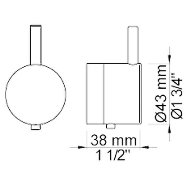 VOLA thermostaat knop voor 5000 serie NR52