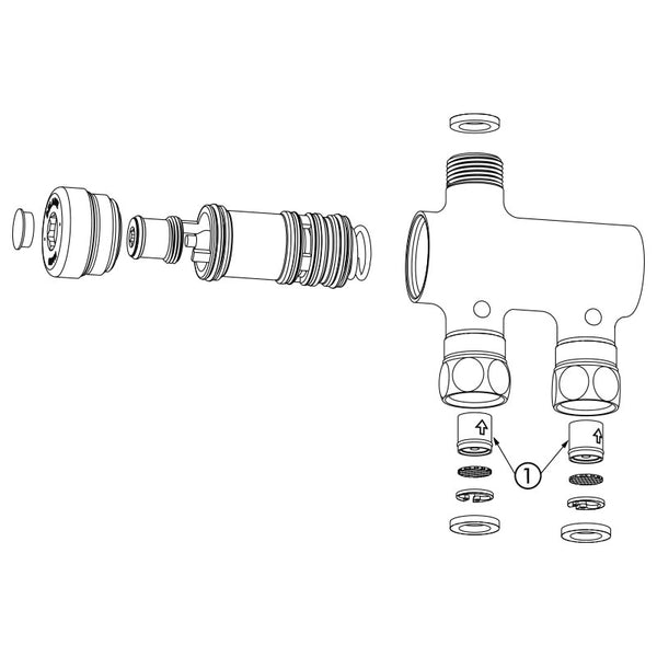 Delabie PREMIX NANO thermostatische mengautomaat voor onderbouw 3/8