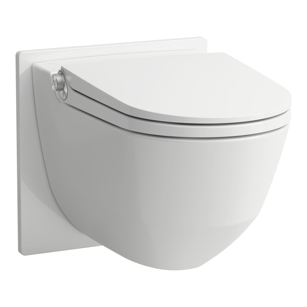 LAUFEN Cleanet Riva Adapterplaat voor douche-wc-installatie met aansluitingen meer dan 9 cm buiten het midden Wit Art. H8946900000001