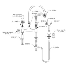 Onderdelentekening Perrin & Rowe Ionian 4172