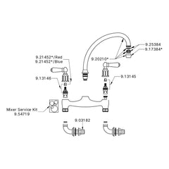 Onderdelentekening Perrin & Rowe Ionian 4183