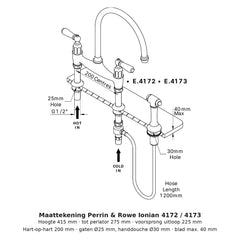 Maattekening Perrin & Rowe Ionian 4172 / 4173