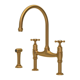 Perrin & Rowe Ionian 4172 keukenbrugkraan verouderd messing