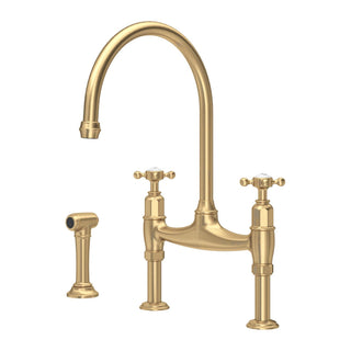Perrin & Rowe Ionian 4172 keukenbrugkraan geborsteld messing