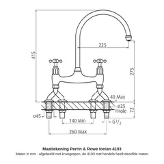 Maattekening Perrin & Rowe Ionian 4193