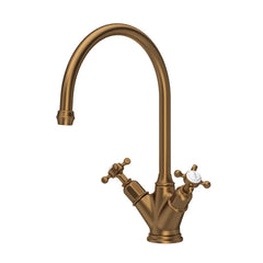 P&R Mayfair London Minoan 1 gats keukenkraan met kruisgrepen English Bronze