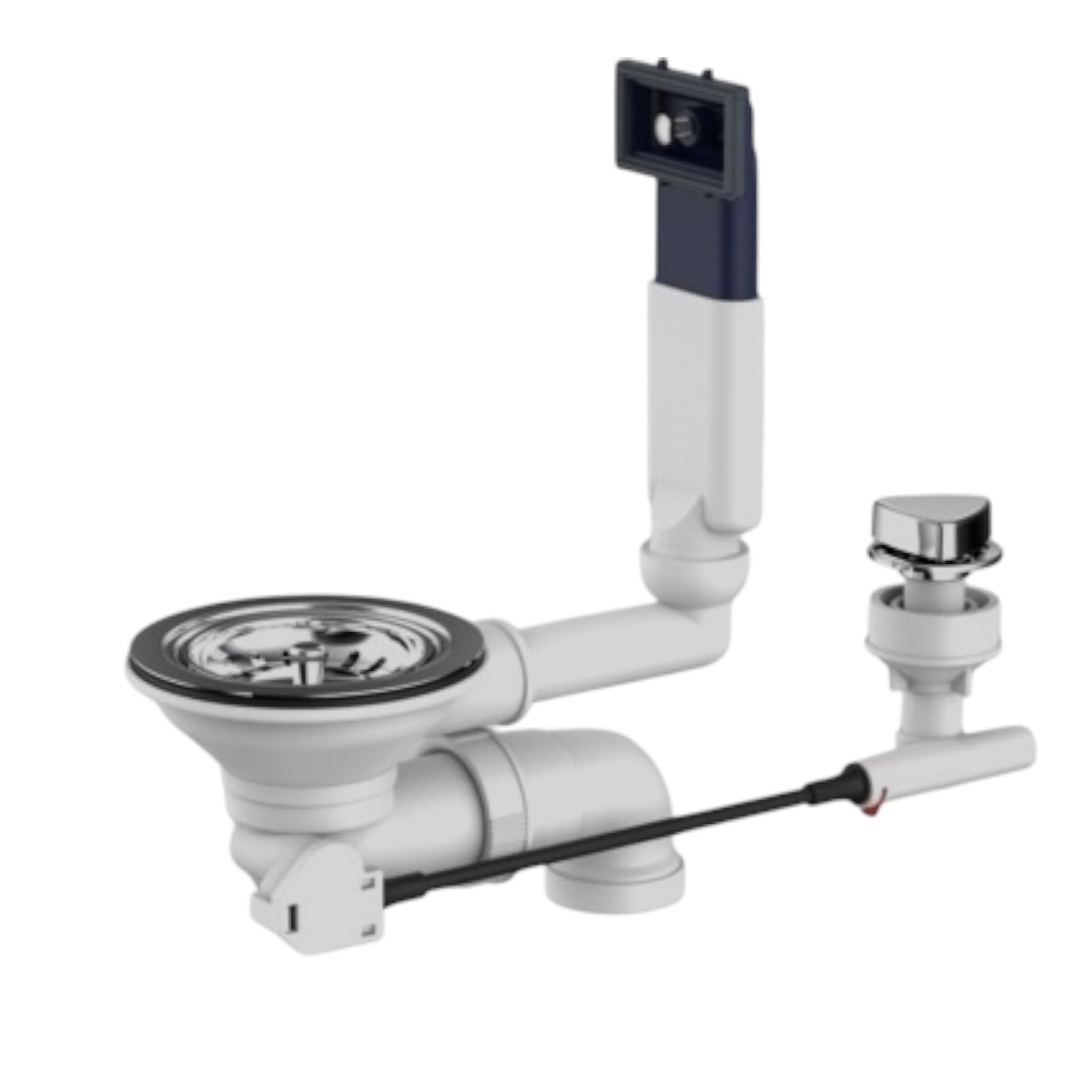 Sanit 5/4 Gootsteen Afvoer Plug 114mm korfplug waste met afstandsbediening