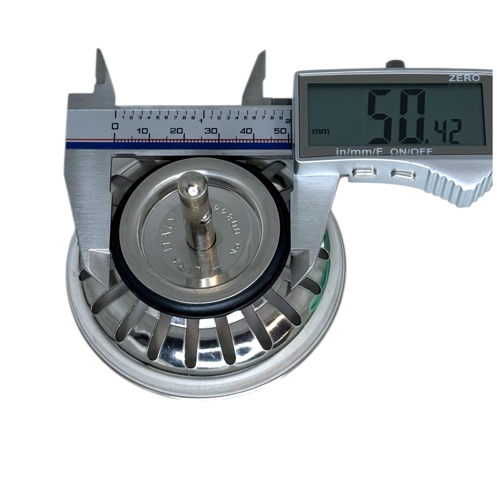 Franke Korfplug met korte stift en kogeltje ,50mm dichting chroom