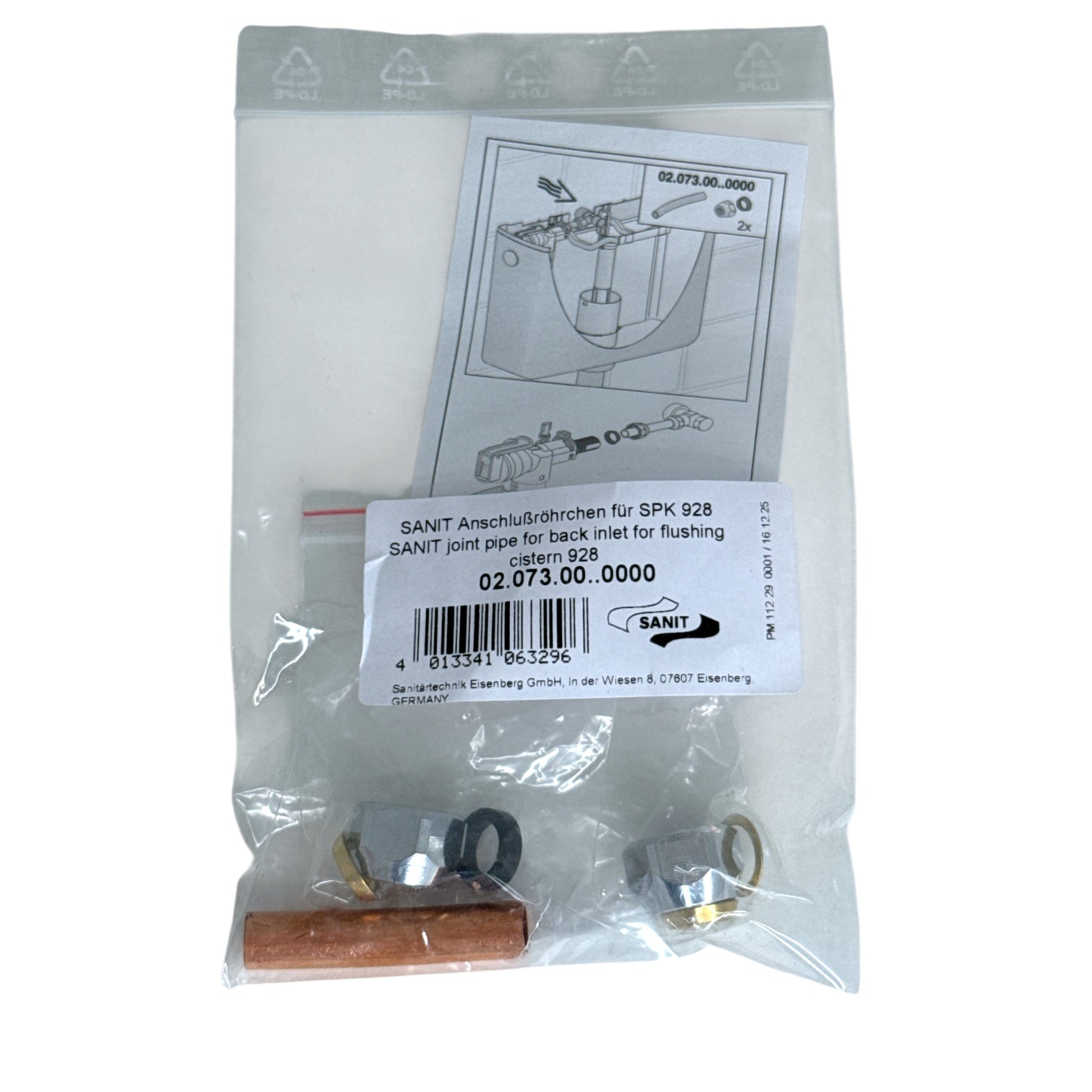 Sanit set for rear connection Art. 02.073.00..0000