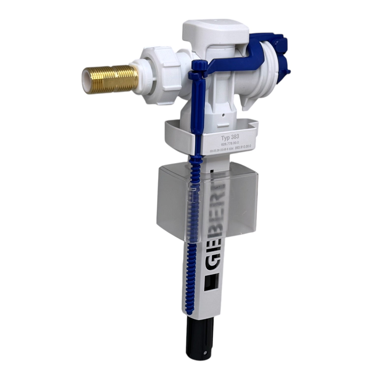 Geberit vlotterkraan type 383 met wateraansluiting zijkant 3/8 nippel van messing