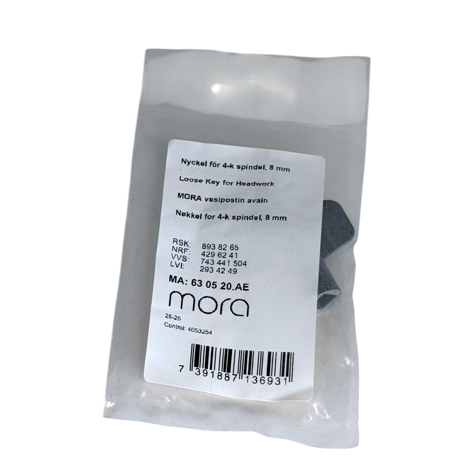 Mora Garden Losse sleutel tbv gevelplaat combinatie 8mm Artikelnummer 630520.AE