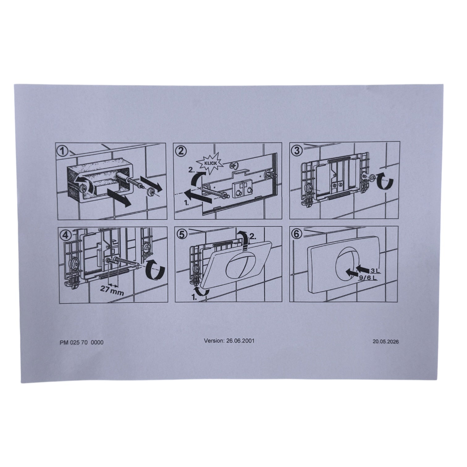 SANIT Frontbedieningspaneel groot (dual flush) voor closet-voorwandelement 995 WIT 16.018.01..0000