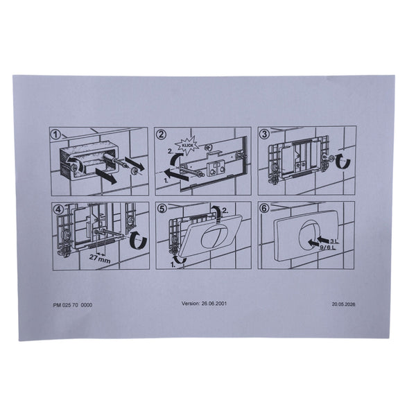 SANIT Frontbedieningspaneel groot (dual flush) voor closet-voorwandelement 995 WIT 16.018.01..0000