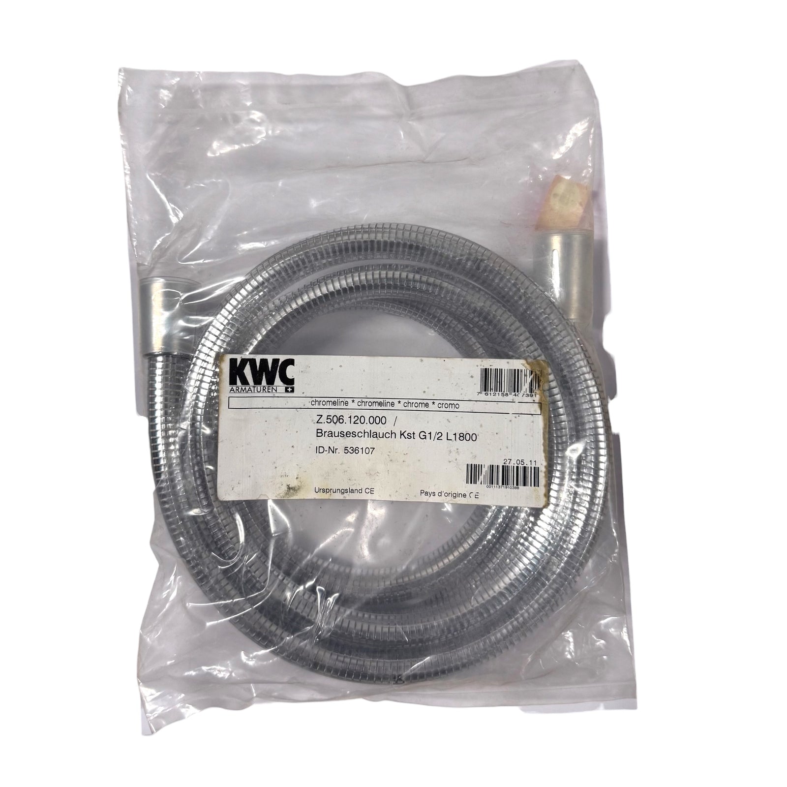 KWC doucheslang kunststof chromeline 1800 mm