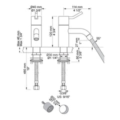 VOLA 1-gats fonteinkraan (alleen koud water) na 01/2023 Art. RB1