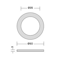 Quooker rozet voor Flex, Fusion en Zeeppomp