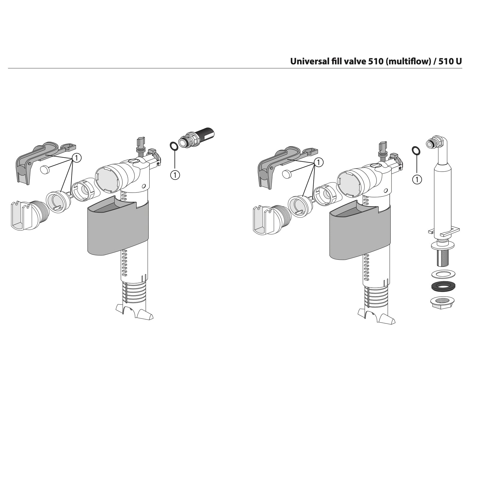 SANIT / ABU Universele vlotterkraan Type 510 25.001.00..0000