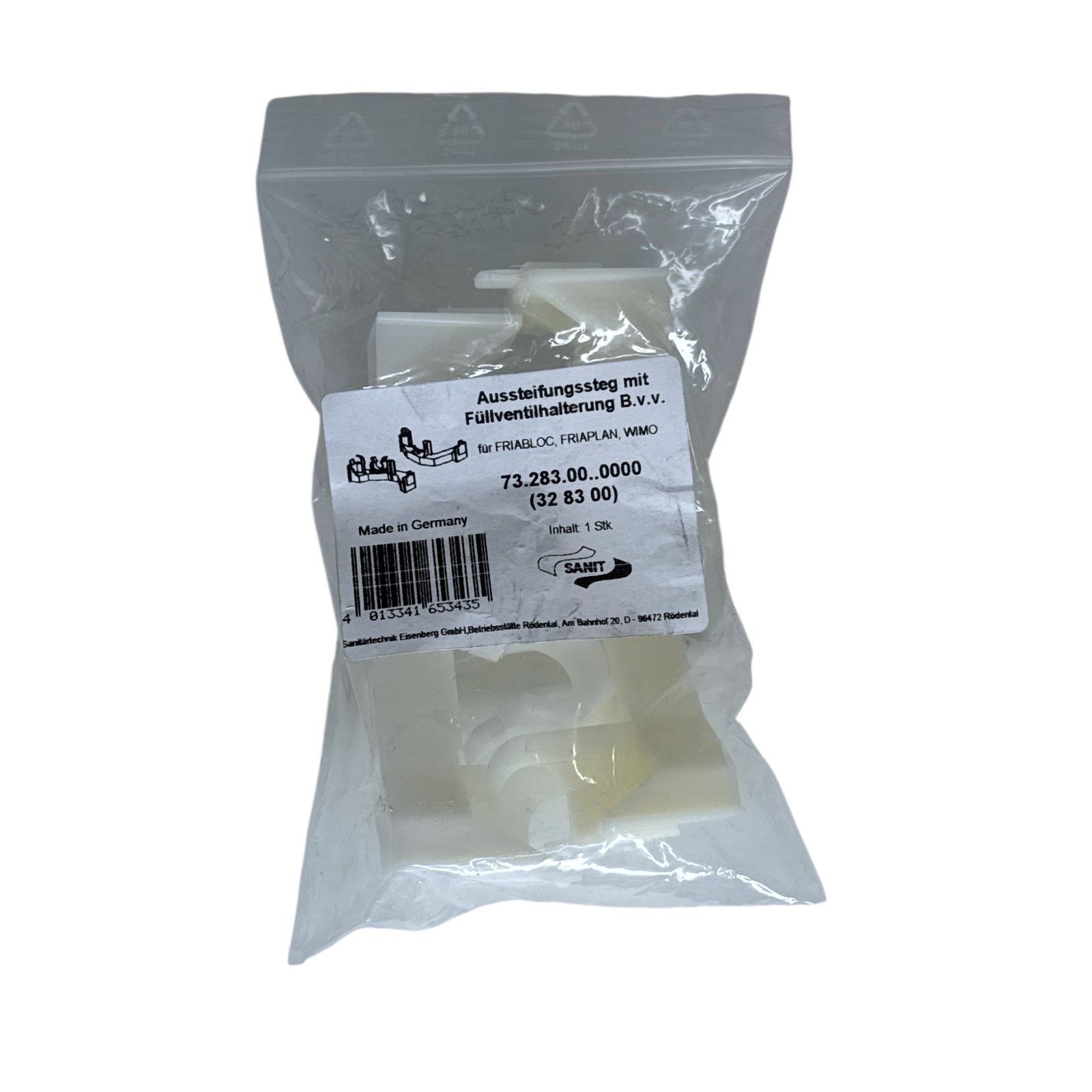 Sanit brugstukken voor vlotterkraan (front bediend) Art. 73.283.00..0000