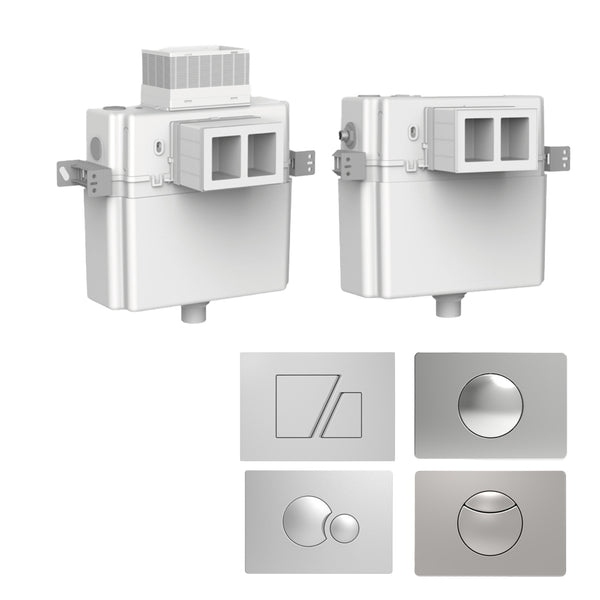 Sanit onderdelen inbouw reservoir 983N CC-150-S-UO(FO)-2V-2C kleine opening (paneel 153x207)